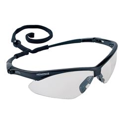 Jackson Safety 25685 Safety Glasses, Mirror Lens, Polycarbonate Lens, Wraparound Frame, Nylon Frame, Black Frame 