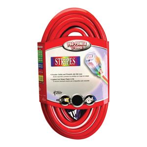 Southwire 2549SW0041 Extension Cord, 12 AWG Cable, 100 ft L, 15 A, 125 V, Red/White