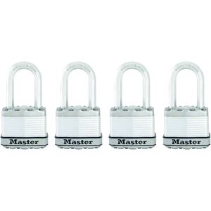 Master Lock Magnum Series M1XQLF Padlock, Keyed Alike Key, 5/16 in Dia Shackle, 1-1/2 in H Shackle, Stainless Steel Body
