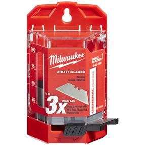 Milwaukee 48-22-1950 Utility Blade, 2-3/8 in L, Carbide Steel, 2-Point, 50/PK