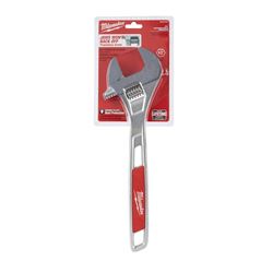 Milwaukee 48-22-7415 Adjustable Wrench, 15 in OAL, 1-3/4 in Jaw, Steel, Chrome, Ergonomic Handle 