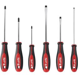 Milwaukee 48-22-2706 Screwdriver Kit, 6-Piece, Specifications: Phillips and Slotted Tip, 5/16 in Tip Size 
