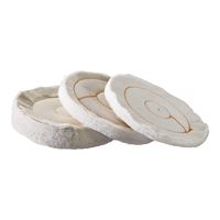 Dico 527-36-4 Buffing Wheel, 4 in Dia, 1/2 in Thick, Cotton 