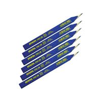 Irwin 66302 Carpenter Pencil, Blue, 7 in L, Wood Barrel, Pack of 12 