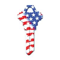 Hy-Ko 16010SC1FLAG Key Blank, Solid Brass, Painted, Pack of 10 
