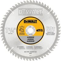 DeWALT DWA7758 Circular Saw Blade, 7-1/4 in Dia, 5/8 in Arbor, 60-Teeth, Carbide Cutting Edge 
