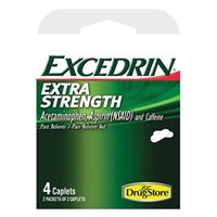 Excedrin 97102 Pain Reliever, 4 CT, Tablet, Pack of 6 