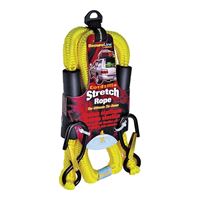 SecureLine CZB4 Stretch Rope, 8 mm Dia, 4 ft L, Polypropylene, Yellow 