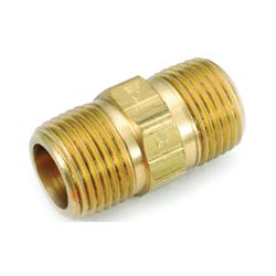 Anderson Metals 756122-02 Pipe Nipple, 1/8 in, MPT, Brass, 1 in L 10 Pack 