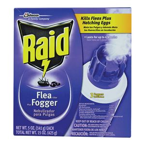 RAID 41654 Flea Killer Plus Fogger, 3840 cu-ft Coverage Area, Clear