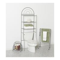 Zenna Home Bath-In-A-Box BBN25 Bathroom Shelving Kit, Pearl Nickel 