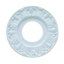 Westinghouse 7702700 Ceiling Medallion, 10 in Dia, Plastic, Traditional White, For: Ceiling Fans 