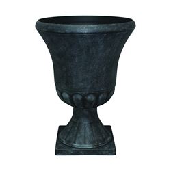 Southern Patio EB-029816 Winston Urn, 16 in W, 16 in D, Resin/Stone Composite, Weathered Black 
