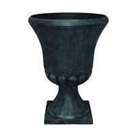 Southern Patio EB-029816 Winston Urn, 21 in H, 16 in W, 16 in D, Resin/Stone Composite, Weathered Black 