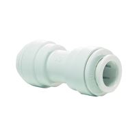 John Guest PP0408WP Pipe Union Connector, 1/4 in, Polypropylene, 60 to 150 psi Pressure 