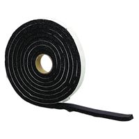 M-D 06635 Premium Weatherstrip Tape, 3/4 in W, 10 ft L, Rubber, Black 