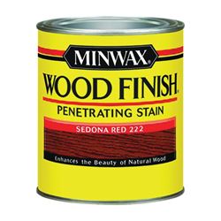 Minwax Wood Finish 222204444 Wood Stain, Satin, Sedona Red, Liquid, 0.5 pt, Can 