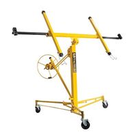 Metaltech Jobsite Series I-IDPL Drywall and Panel Lift, 150 lb, Steel, Yellow, 48.4 in L, 57.9 in W, 57 in H 
