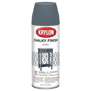 Krylon K04103000 Chalk Spray Paint, Matte, Slate, 12 oz, Can