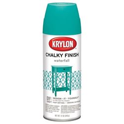Krylon K04112000 Chalk Spray Paint, Matte, Waterfall, 12 oz, Can 