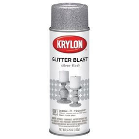 Krylon K03802A00 Craft Spray Paint, Glitter, Silver Flash, 5.75 oz, Can