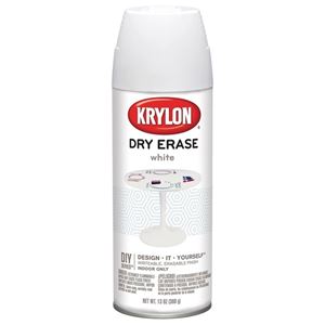 Krylon K03942000 Dry Erase Spray Paint, White, 11.5 oz