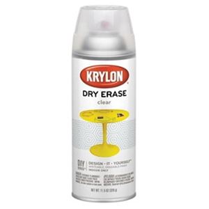 Krylon K03940000 Dry Erase Paint, Clear, 11.5 oz