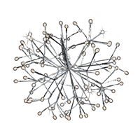 Holiday Bright Lights LED-12SHS-SWWTW Sphere Led Silver/Wrm Wht 12In 6 Pack 