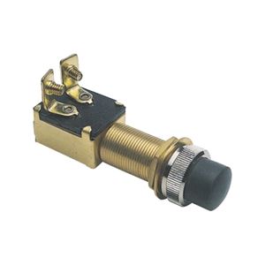Calterm 45110 Starter Switch, 15 A, 12 VDC, SPST, Screw Terminal, Brass Housing Material, Black/Brown
