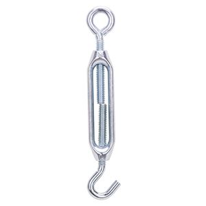 ProSource LR336 Turnbuckle, 160 lb Working Load, 1/4 in Thread, Hook, Eye, 7-1/2 in L Take-Up, Aluminum, Pack of 10