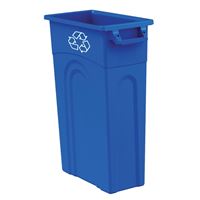 United Solutions COLORmaxx TI0033 Trash Can, 23 gal Capacity, Plastic, Blue 