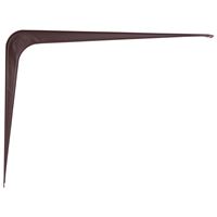 ProSource 21140CHO-PS Shelf Bracket, 110 lb/Pair, 10 in L, 8 in H, Steel, Chocolate 20 Pack 