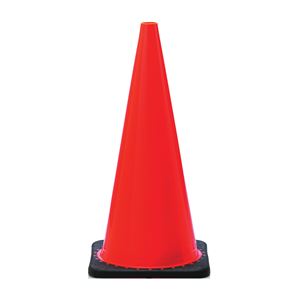 JBC Revolution RS RS70025C Traffic Safety Cone, 28 in H Cone, PVC Cone, Fluorescent Orange Cone
