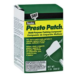 DAP Presto Patch 58505 Patching Compound, White, 4 lb Bag 
