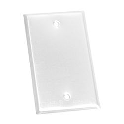 BWF BC-1WV Cover, 4-9/16 in L, 2-13/16 in W, Rectangular, Steel, White, Powder-Coated 