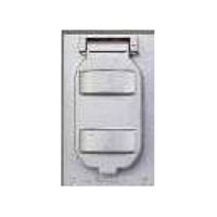 BWF FCL-62V Cover, 4-9/16 in L, 2-13/16 in W, Rectangular, Metal, Gray, Powder-Coated 
