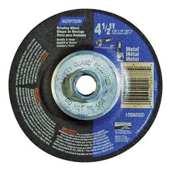 NORTON 66252843609 Grinding Wheel, 4-1/2 in Dia, 1/8 in Thick, 5/8-11 in Arbor, 24 Grit, Extra Coarse 
