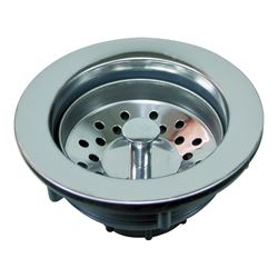 ProSource 80371 Basket Strainer, 4.3 in Dia, For: 3-1/2 to 4 in Dia Opening Sink 