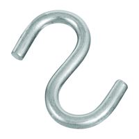 National Hardware N233-544 S-Hook, 135 lb Working Load, 0.26 in Dia Wire, Stainless Steel, Stainless Steel 20 Pack 