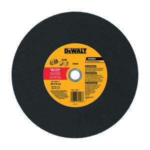 DeWALT DW8020 Cutting Wheel, 14 in Dia, 1/8 in Thick, 1 in Arbor, Aluminum Oxide Abrasive