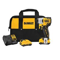 DeWALT DCF801F2 Impact Driver Kit, Battery Included, 12 V, 1/4 in Drive, Square Drive, 3600 ipm 