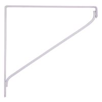 ProSource SB-WH10PS Contemporary Shelf Bracket, 5000 lb/Pair, 10-7/8 in L, 10-7/8 in H, Steel, White 8 Pack 