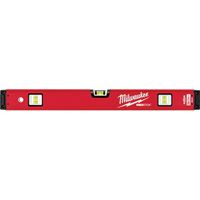 Milwaukee REDSTICK Series MLBX24 Box Level, 24 in L, 3-Vial, Non-Magnetic, Aluminum, Red 
