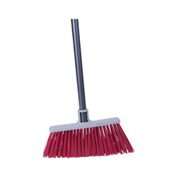 Quickie 757-6 Upright Broom, 11 in Sweep Face, Polypropylene Bristle, Steel Handle 