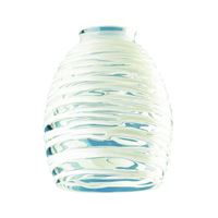 Westinghouse 8131400 Light Shade, Tapered Barrel, Glass, Clear/White 