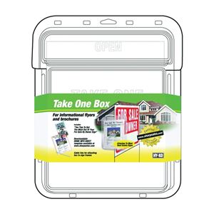 Hy-Ko 22131 Take One Flyer Box, Single-Sided, Plastic, Clear, Pack of 3