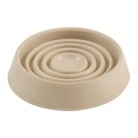 Shepherd Hardware 9068 Furniture Cup, Round, Rubber, Off-White, 3 in ID Dimensions 