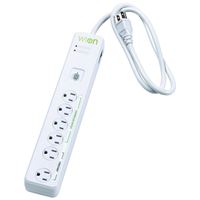 CCI 50051 Surge Protector, 120 V, 15 A, 4 -Outlet, 900 J Energy, White 