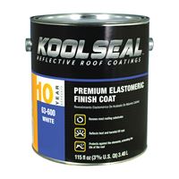 Kool Seal KS0063600-16 Elastomeric Roof Coating, White, 1 gal, Pail, Liquid, Pack of 4 