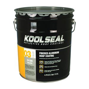 Kool Seal KS0024300-20 Roof Coating, Silver, 5 gal, Pail, Liquid